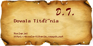 Dovala Titánia névjegykártya